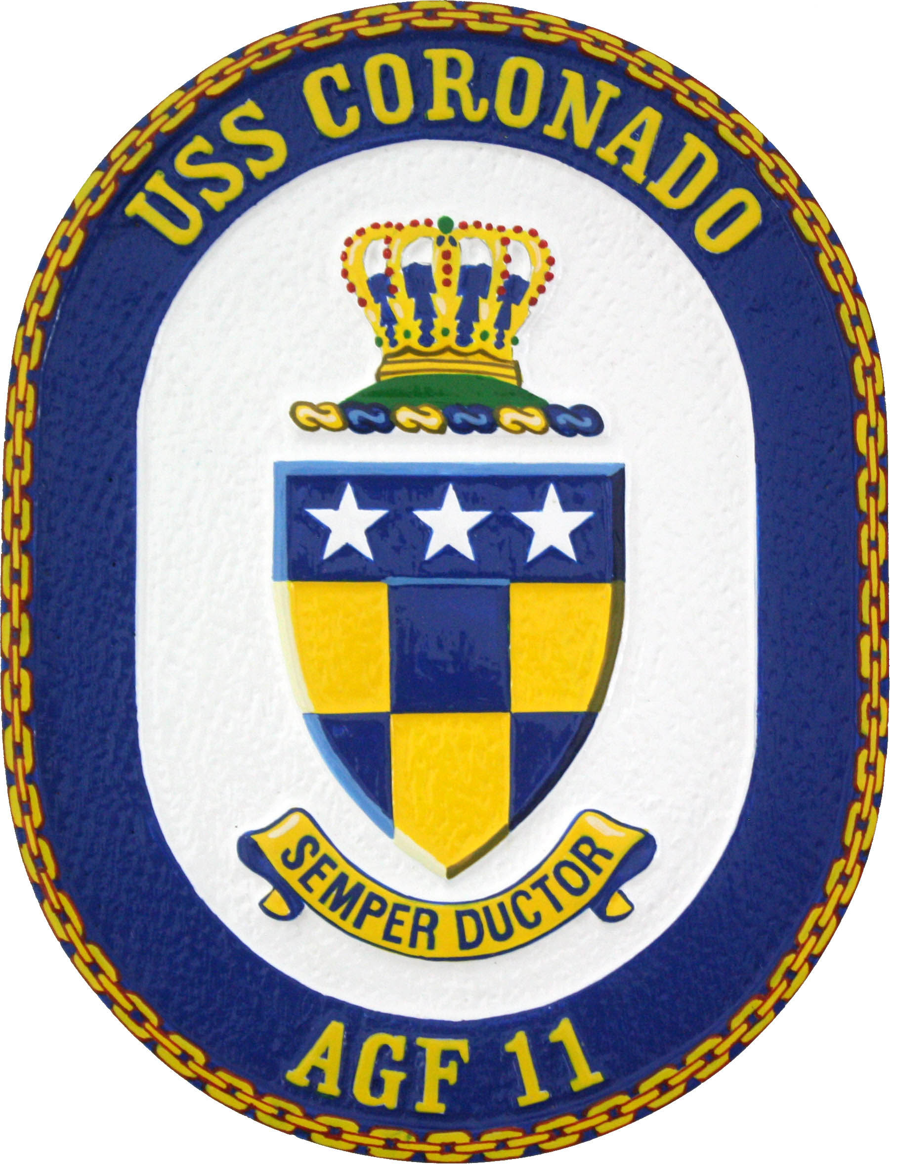 USS Coronado Ships Crest Plaque
