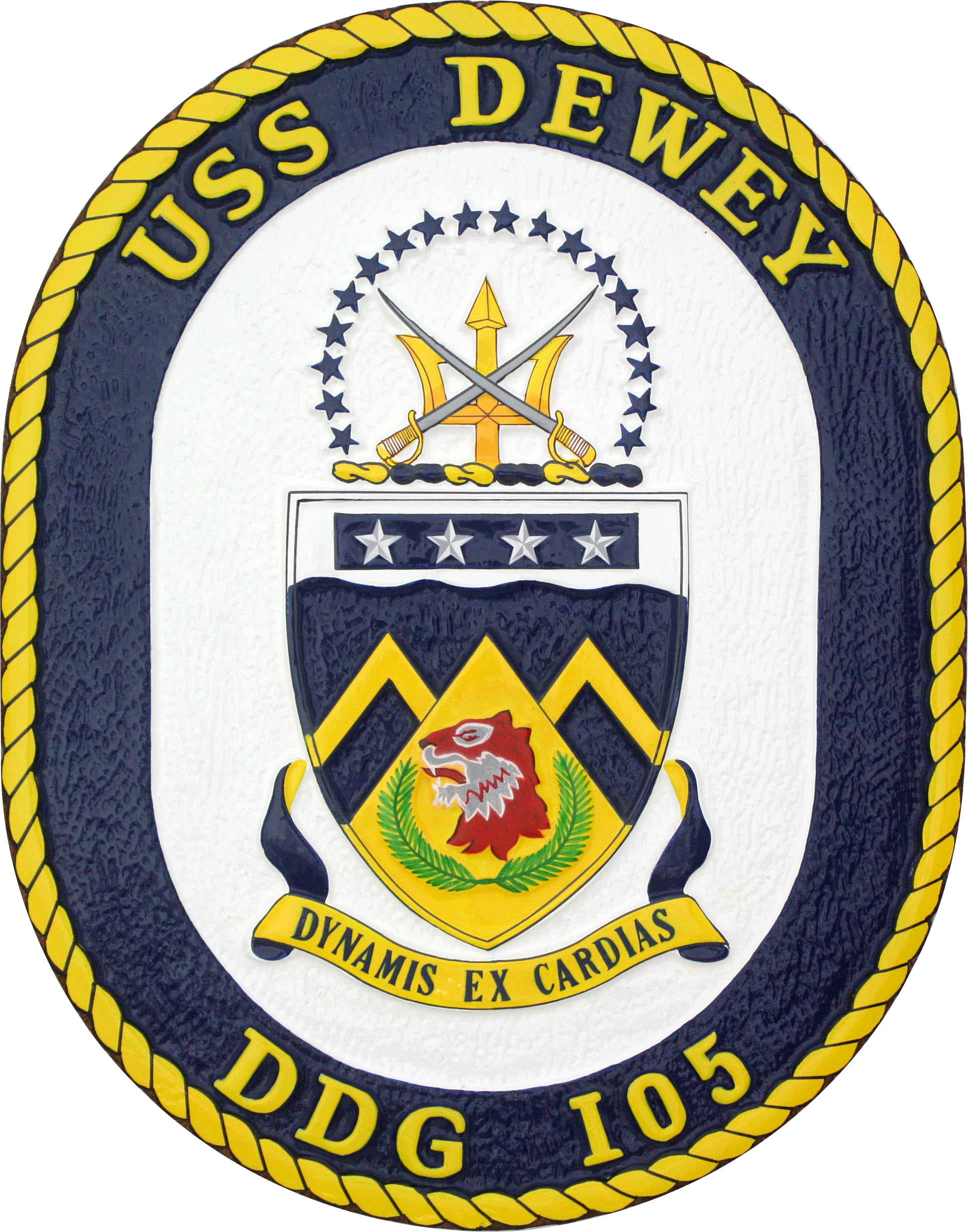 USS Dewey Ship Crest Plaque