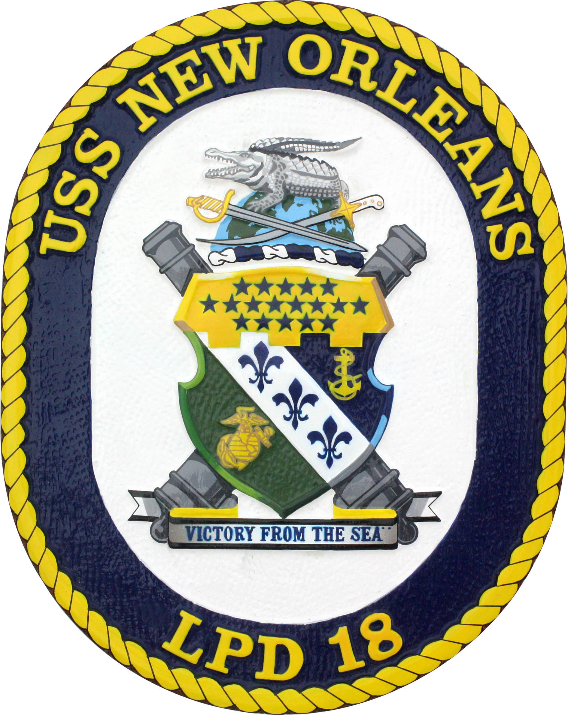 USS New Orleans Ships Crest Plaque