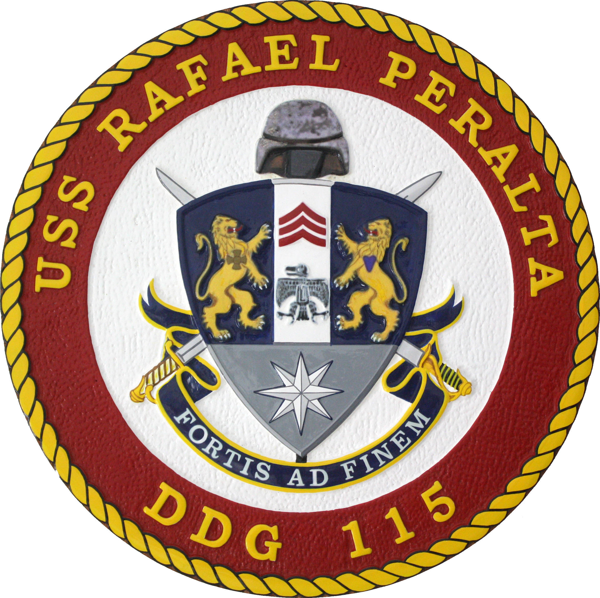 USS Rafael Peralta Ships Crest Plaque