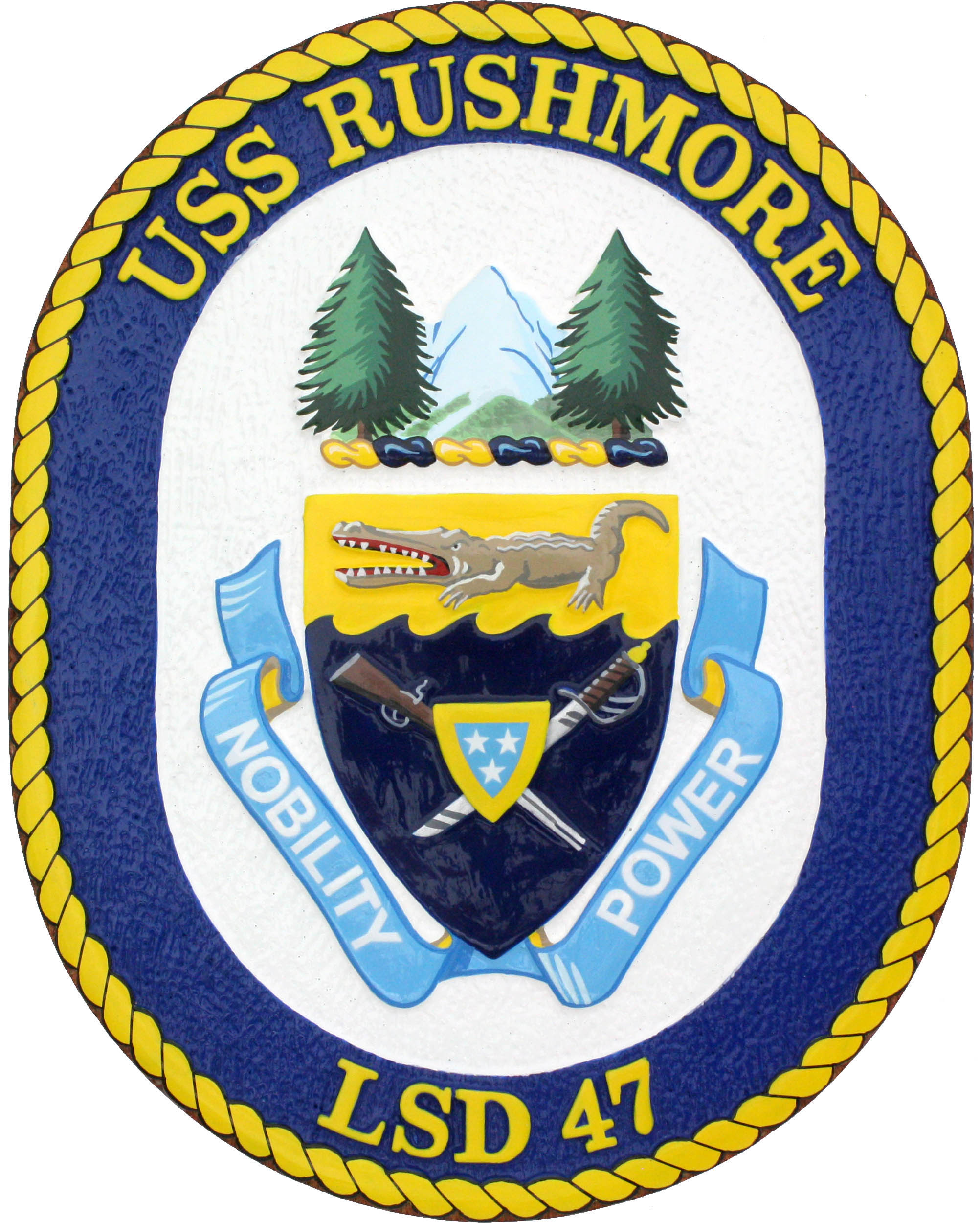 USS Rushmore Ships Crest Plaque