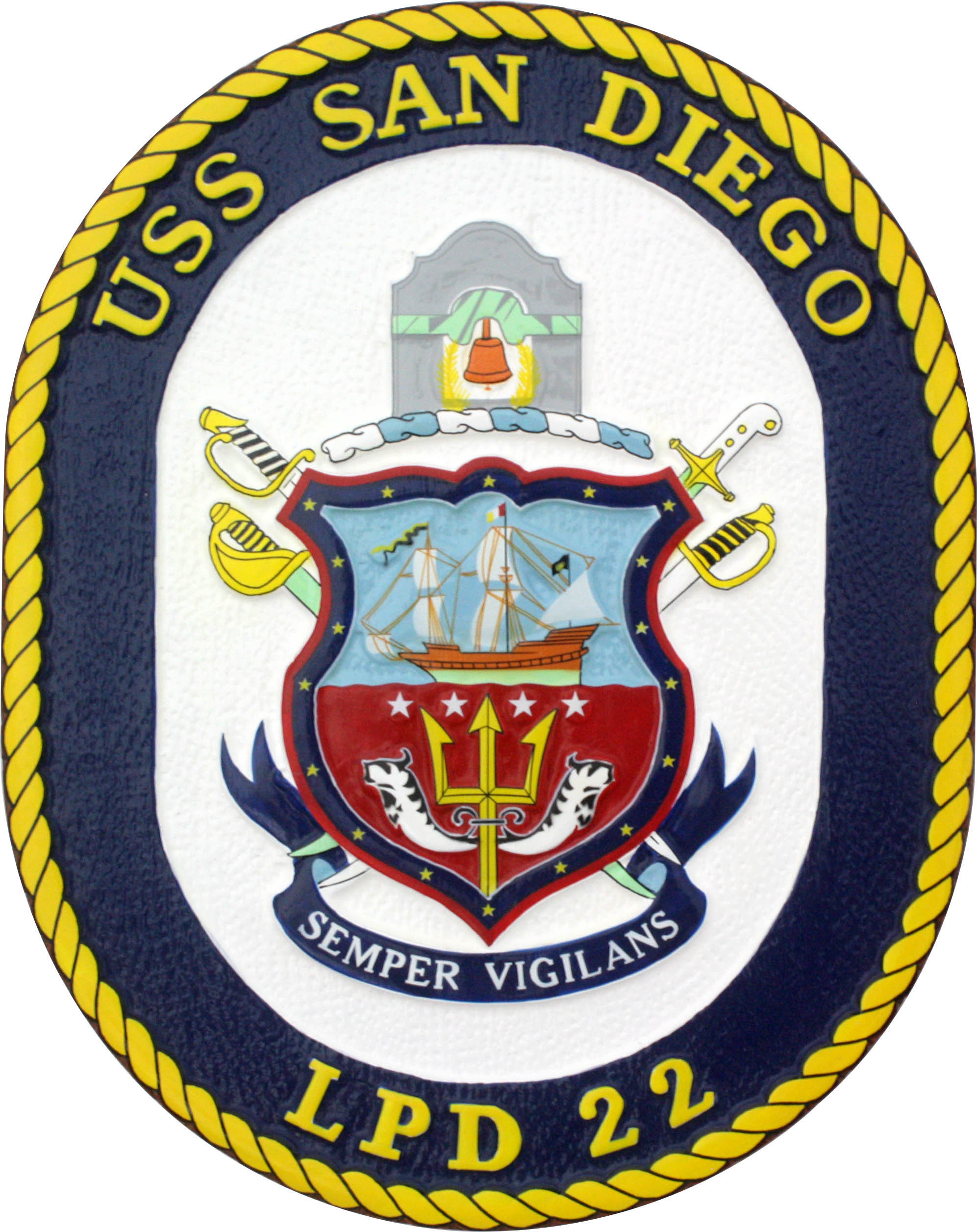 USS San Diego Ships Crest Plaque