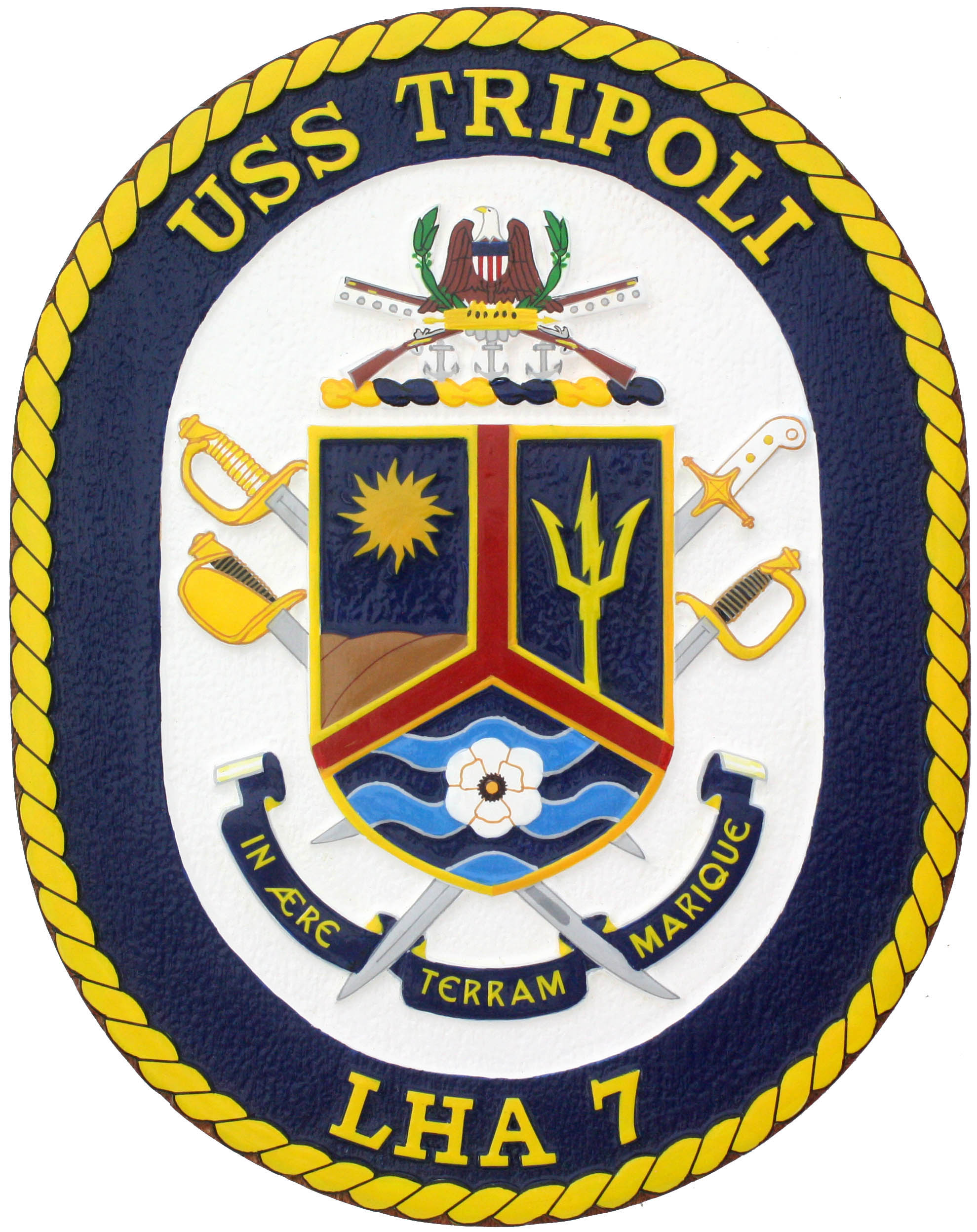 USS Tripolo Ships Crest Plaque