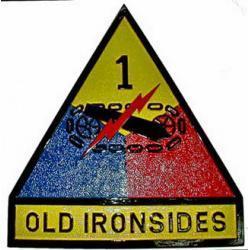 1st Armored Division Old Ironside Military Patch Plaque