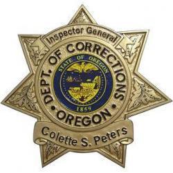 Department of Corrections Oregon Badge Plaque