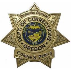 Inspector General Department of Corrections Badge Plaque