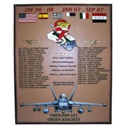 Marine All Weather Fighter Attack Squadron 121 Deployment Plaque