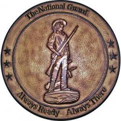 National Guard Bureau Brass Effect Plaque