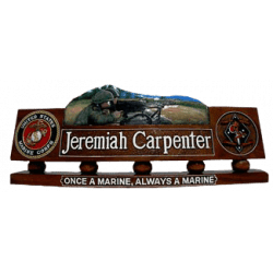 US Marine Corps Desk Nameplate Machine Gunner 1
