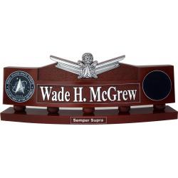 air force space badge master desk nameplate