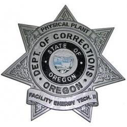 department of corrections physical plant facility energy badge plaque