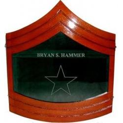 shadow box us army e9 natural finish