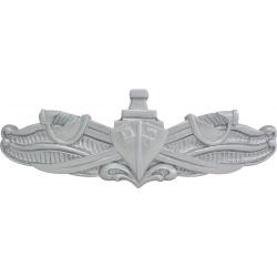 surface warfare specialist insignia plaque enlisted in silver metal finish