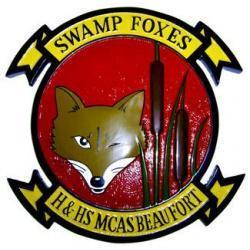 swamp foxes mcas beaufort handhs headquarters and headquarters support plaque