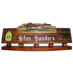 us army paladin desk nameplate desert