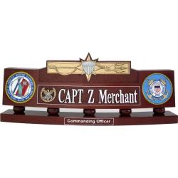 us coast guard marine safety desk nameplate