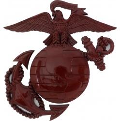 usmc ega eagle globe and anchor plaque wood natural finish