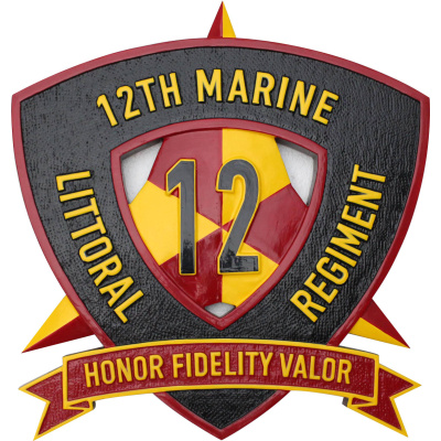 12th marine regiment patch plaque