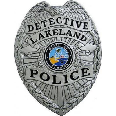 Detective Lakeland Police Badge Plaque