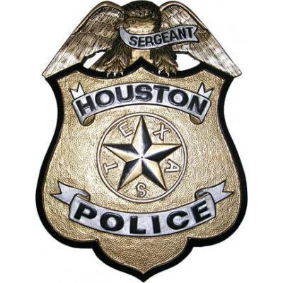 Houston Police Sergeant Badge Plaque