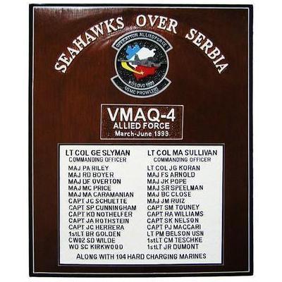 Marine Tactical Electronic Warfare Squadron 4 Deployment Plaque
