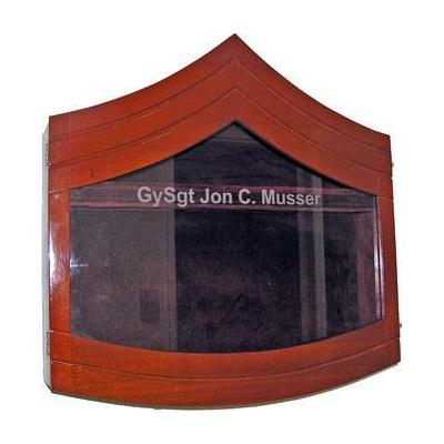 Shadow Box US Marine Corps E7 Natural Finish