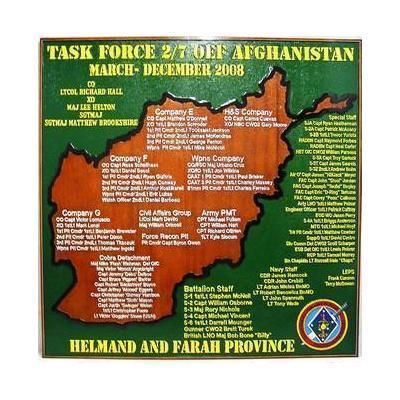 Task Force 27 OEF Marine Corps Deployment Plaque