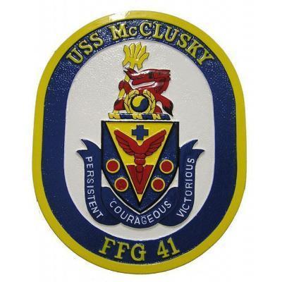 USS McClusky FFG 41 Plaque