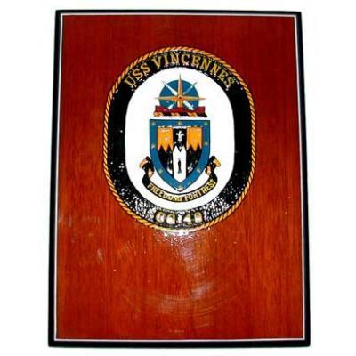 USS Vincennes Crest Plaque CG-49