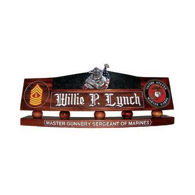 US Marine Corps Bulldog Desk Nameplate