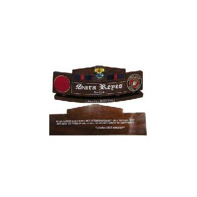 US Marines Corps Desk Nameplate with Back Dedication