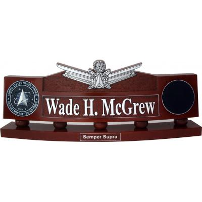 air force space badge master desk nameplate