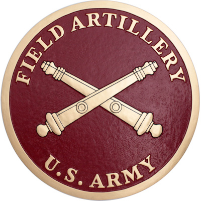 army field artillery seal plaque