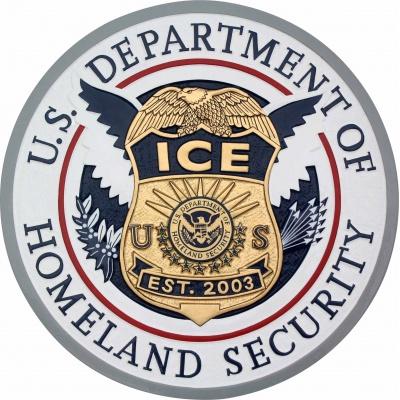 department of homeland security ice seal plaque variation