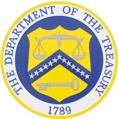 department of the treasury seal plaque