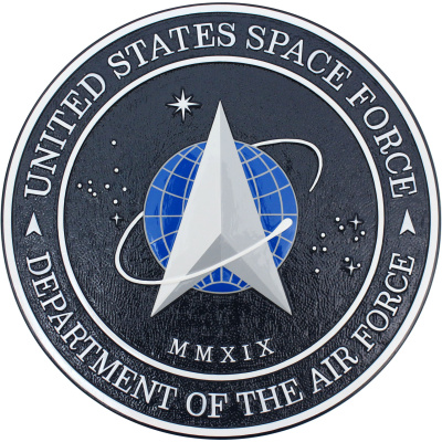 department of the us space force seal plaque