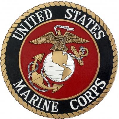 marine corps seal plaque