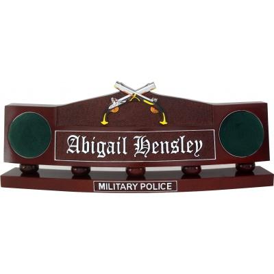 military police desk nameplate in wood 1578541659