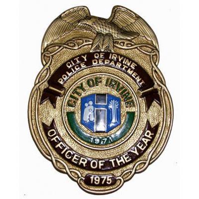 police officer of the year plaque irvine pd