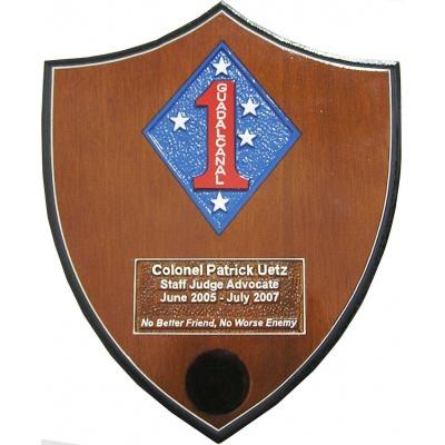 presentation plaque with coin holder