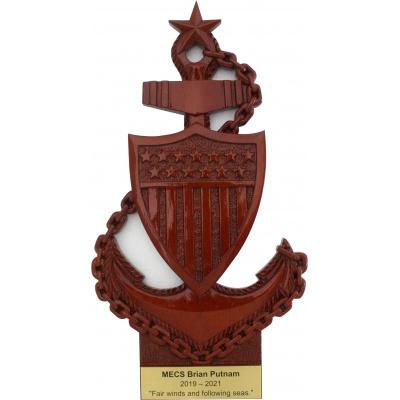 senior cpo plaque us coast guard with dedication
