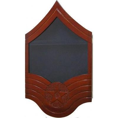 shadow box us air force e8 natural finish