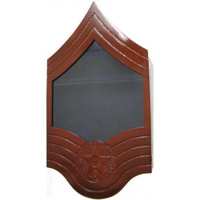 shadow box us air force e9 natural finish