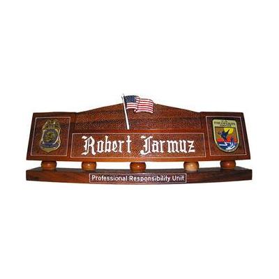 stars and stripes flag desk nameplate