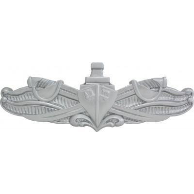 surface warfare specialist insignia plaque enlisted in silver metal finish