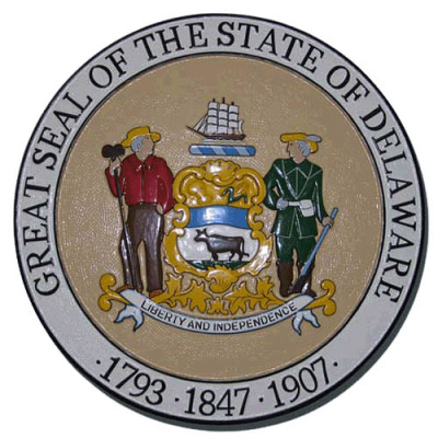 the great seal of delaware plaque 1039941092