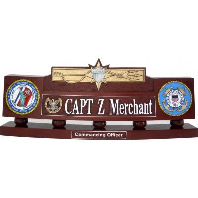 us coast guard marine safety desk nameplate