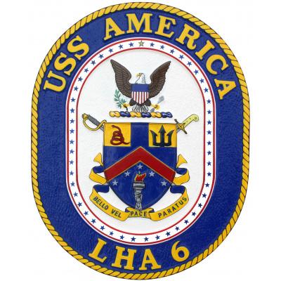 uss america lha-6 ship embelm plaque 1