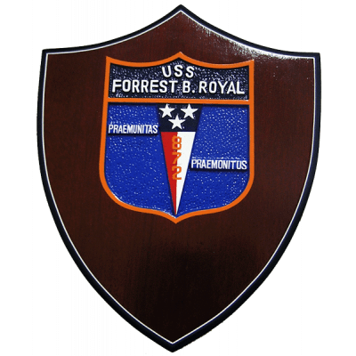 uss forrest b royal presentation plaque