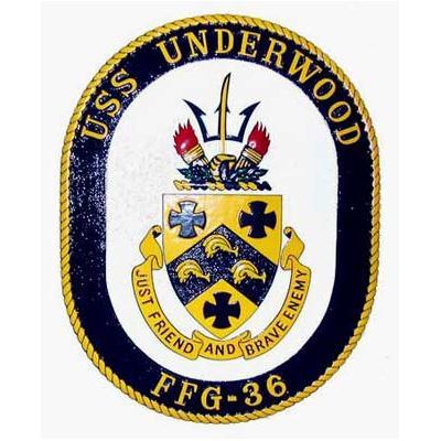 uss underwood ships crest color